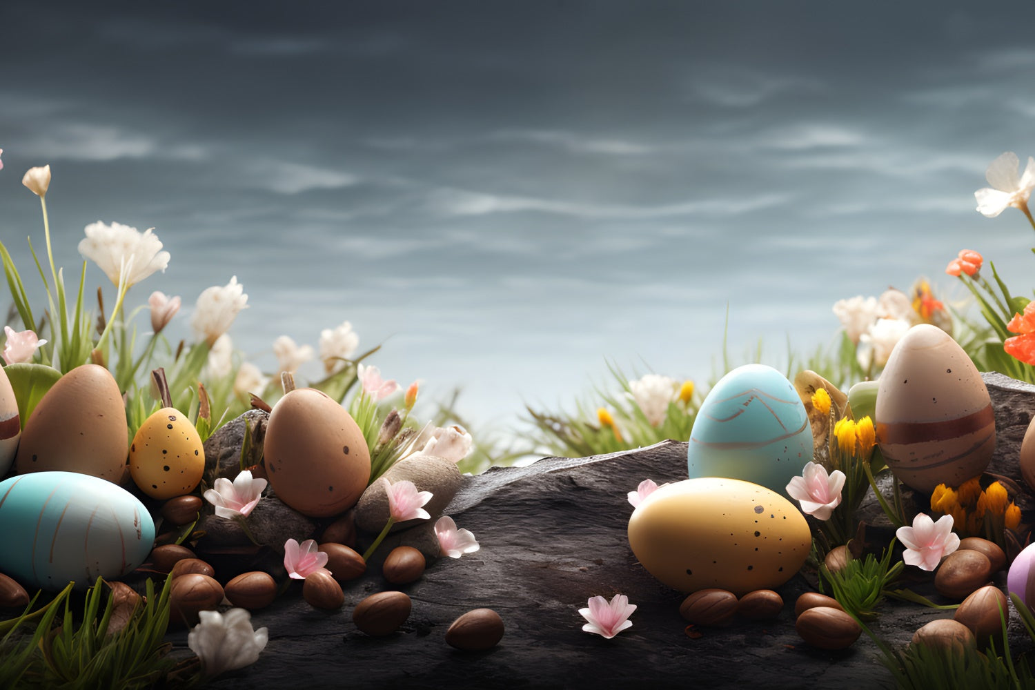 Easter Backdrops Photography Soft Pastel Rustic Egg Backdrop UK TWW3-34