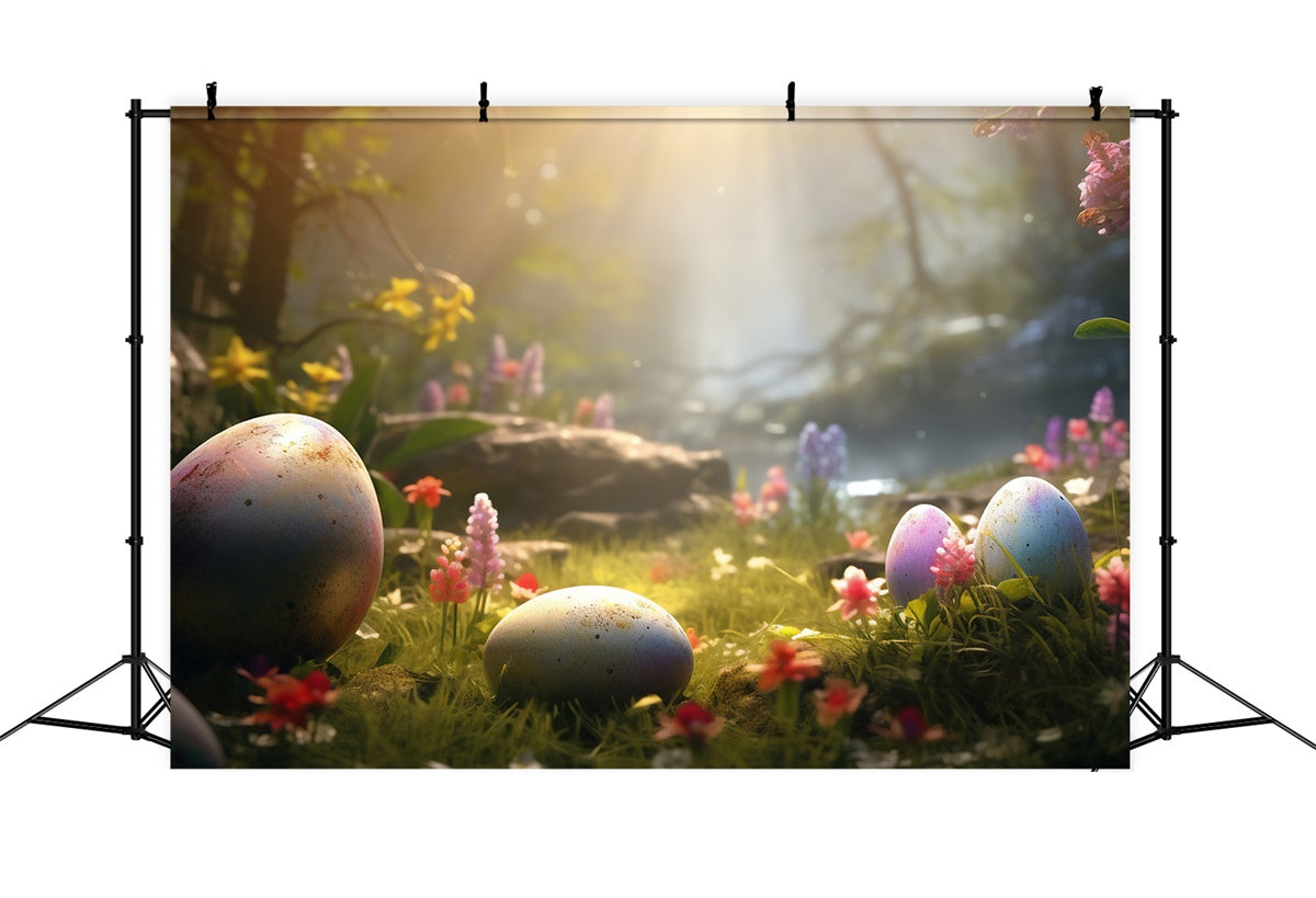 Easter Photo Backdrop Dreamy Woodland Easter Egg Backdrop UK TWW3-35