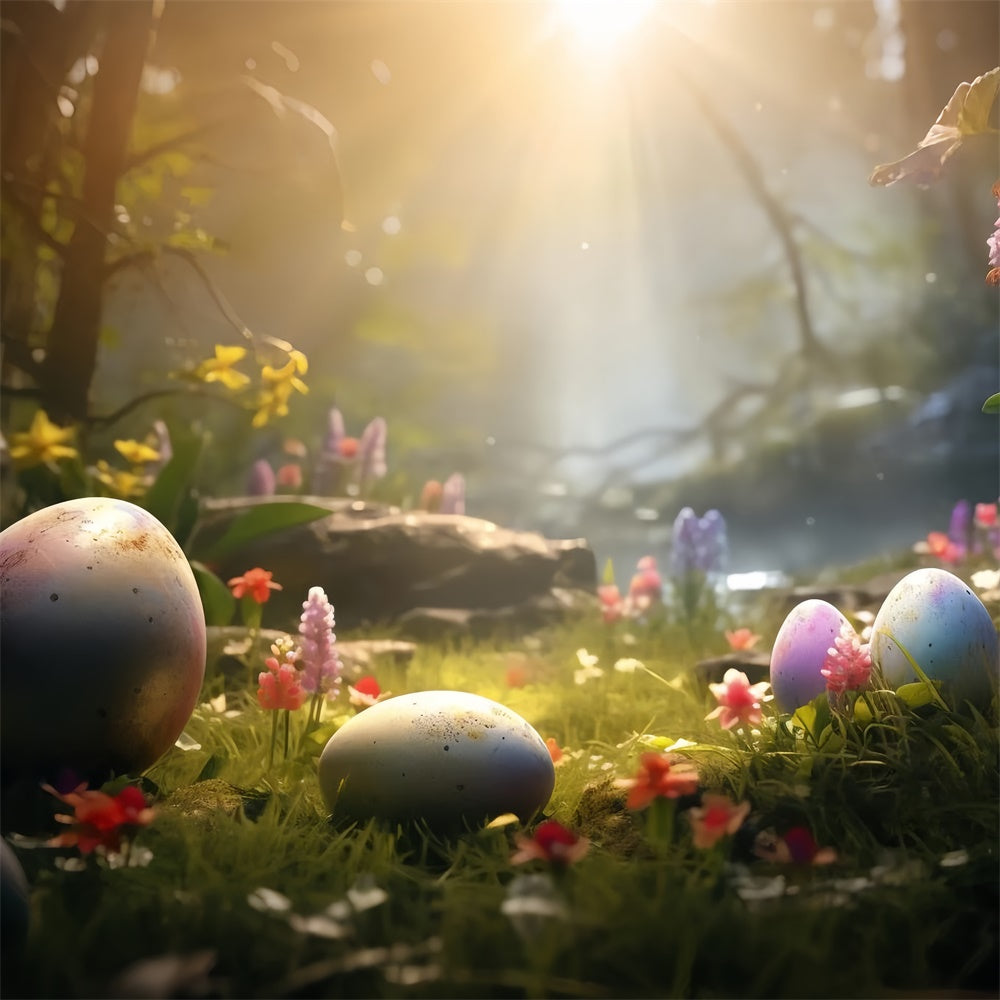 Easter Photo Backdrop Dreamy Woodland Easter Egg Backdrop UK TWW3-35