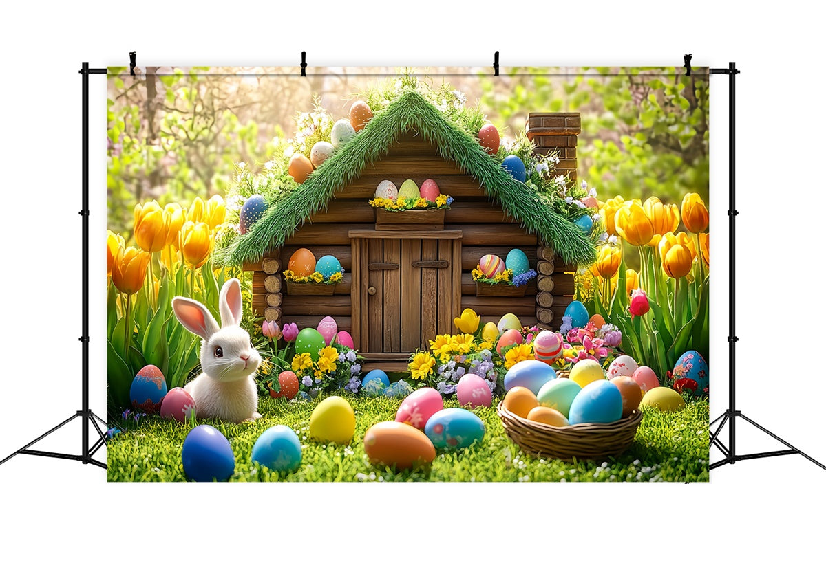 Easter Backdrop Pastel Egg Charming Cottage Backdrop UK TWW3-38