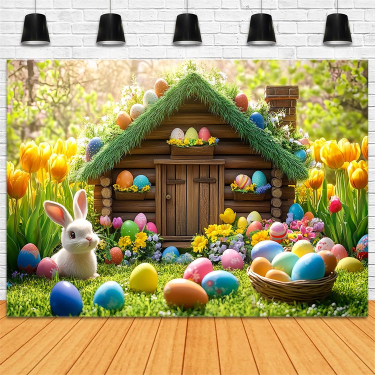 Easter Backdrop Pastel Egg Charming Cottage Backdrop UK TWW3-38