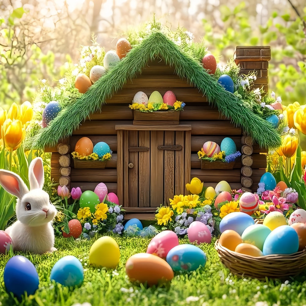 Easter Backdrop Pastel Egg Charming Cottage Backdrop UK TWW3-38