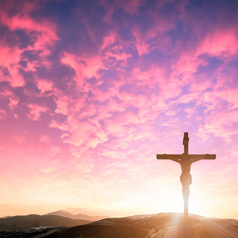Easter Picture Ideas Sunrise Resurrection Cross Backdrop UK TWW3-4