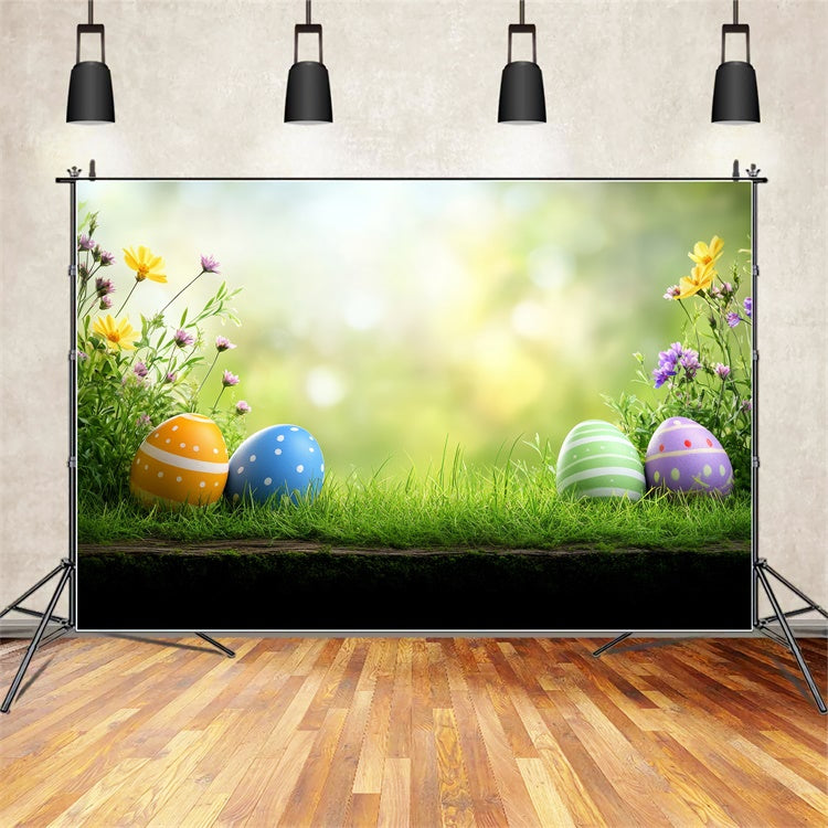 Easter Backdrops Photography Wildflower Meadow Egg Backdrop UK TWW3-40