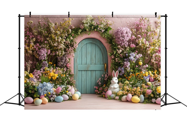 Easter Picture Ideas Pastel Egg Flower Archway Backdrop UK TWW3-50