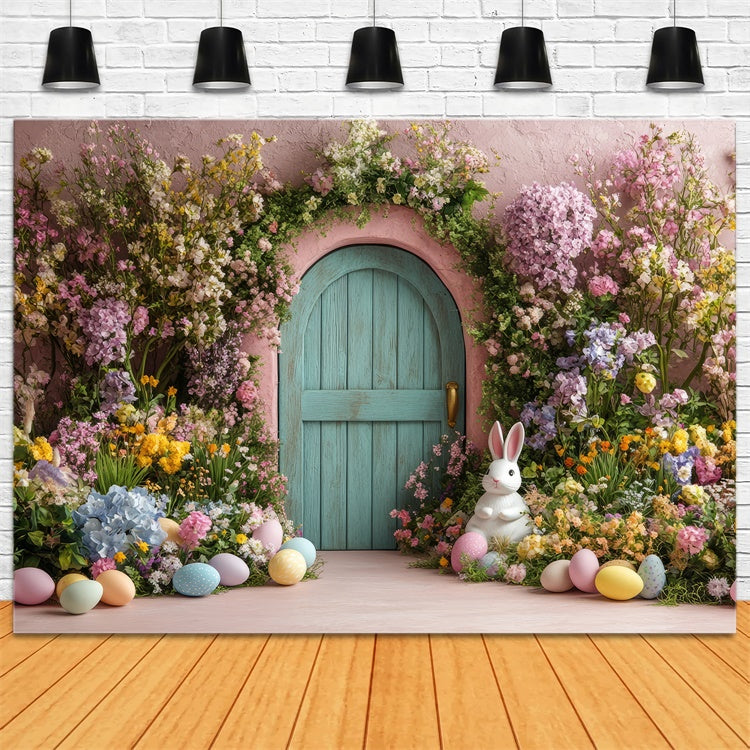 Easter Picture Ideas Pastel Egg Flower Archway Backdrop UK TWW3-50