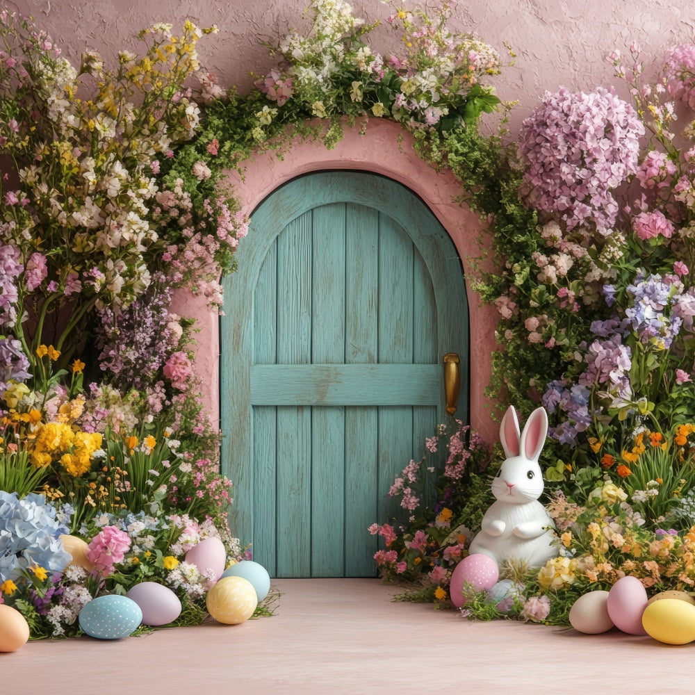 Easter Picture Ideas Pastel Egg Flower Archway Backdrop UK TWW3-50
