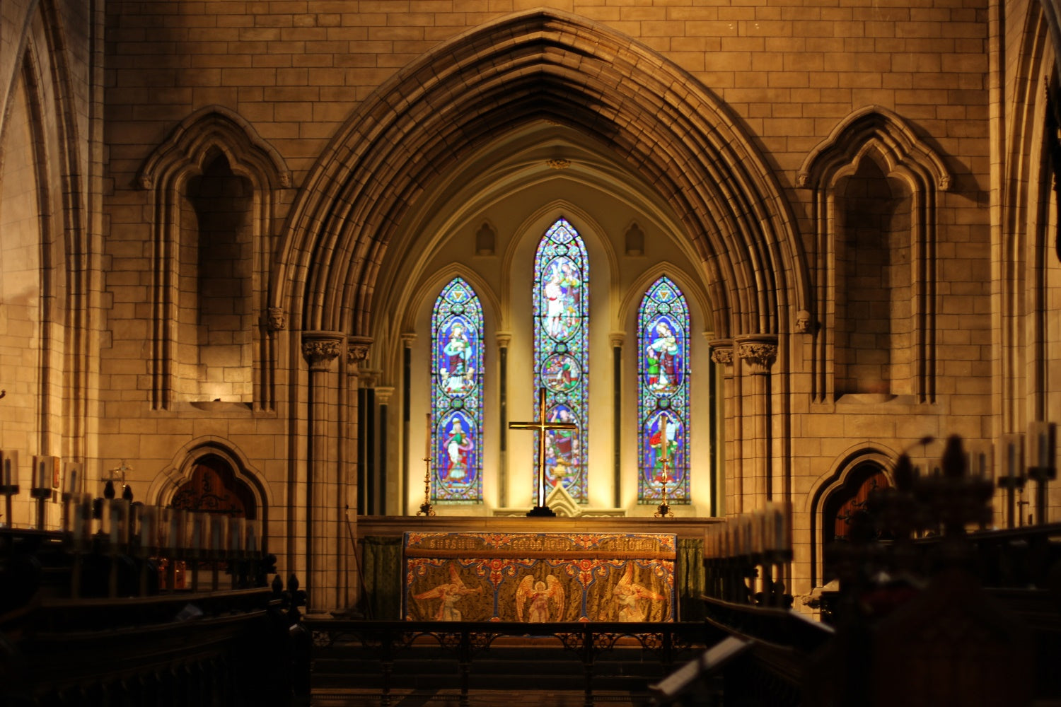 Easter Backdrops For Church Gothic Church Sacred Altar Backdrop UK TWW3-7