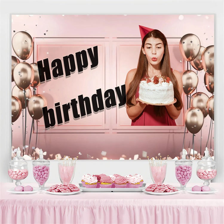 Customized Backdrop For Birthday Champagne Gold Confetti Backdrop UK TWW3-70