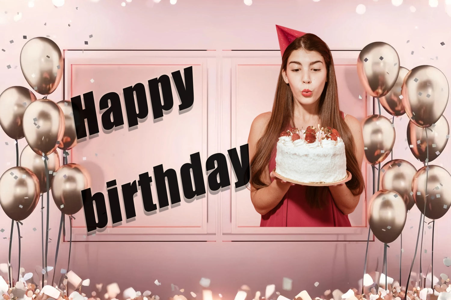 Customized Backdrop For Birthday Champagne Gold Confetti Backdrop UK TWW3-70