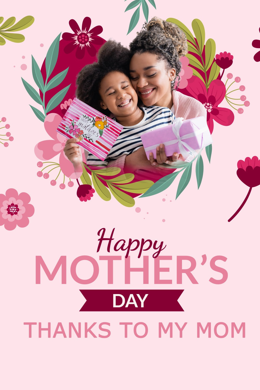 Backdrops For Mothers Day Blush Pink Petals Personalized Backdrop UK TWW4-14
