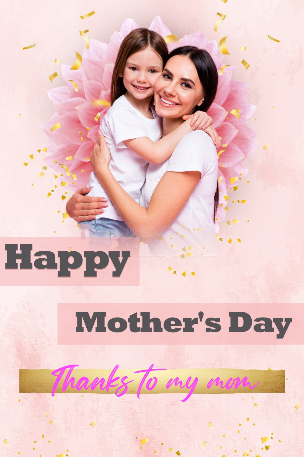 Happy Mothers Day Backdrop Confetti Love Flower Custom Backdrop UK TWW4-15