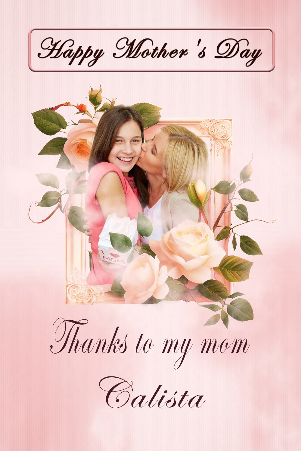 Mothers Day Backdrops Loving Embrace Floral Customized Backdrop UK TWW4-3