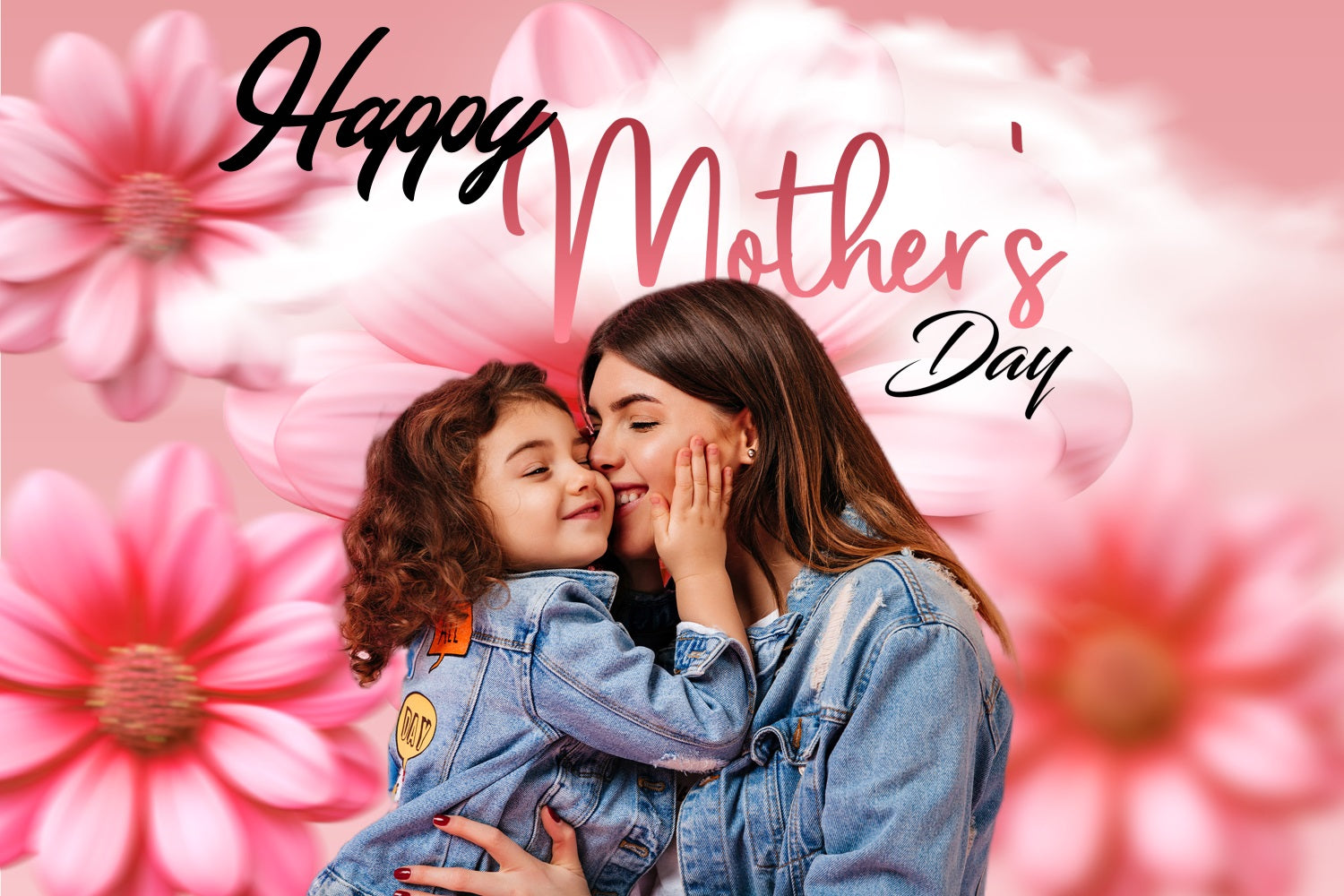 Mothers Day Photo Backdrop Daisy Bloom Personalized Backdrop UK TWW4-5