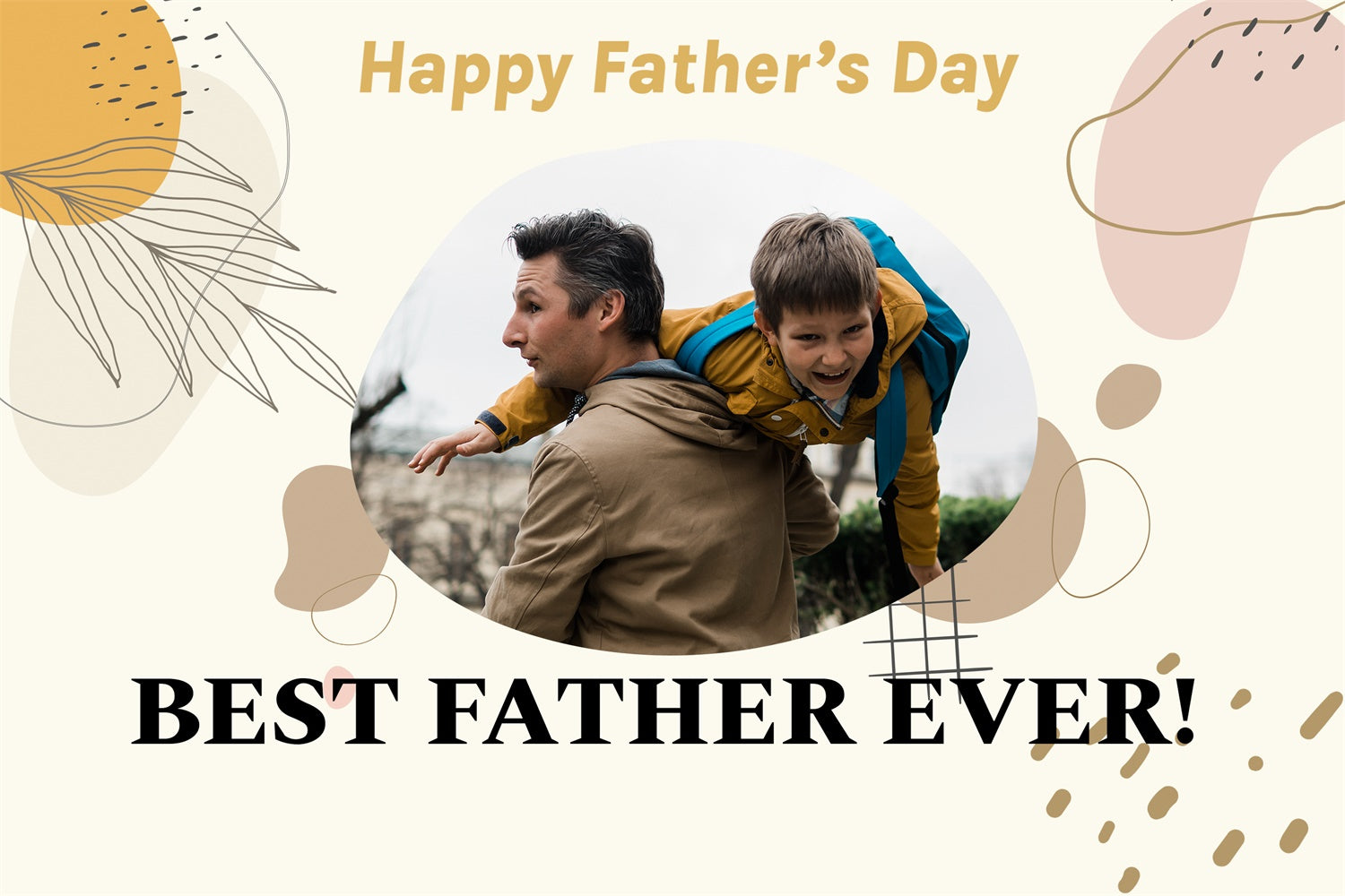 Fathers Day Photo Backdrop Minimal Modern Beige Custom Backdrop UK TWW4-74