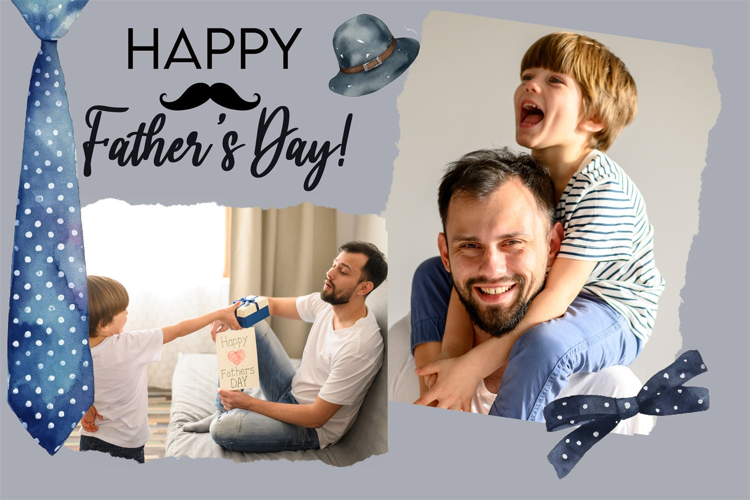 Fathers Day Photo Backdrop Watercolor Tie Gift Customized Backdrop UK TWW4-80