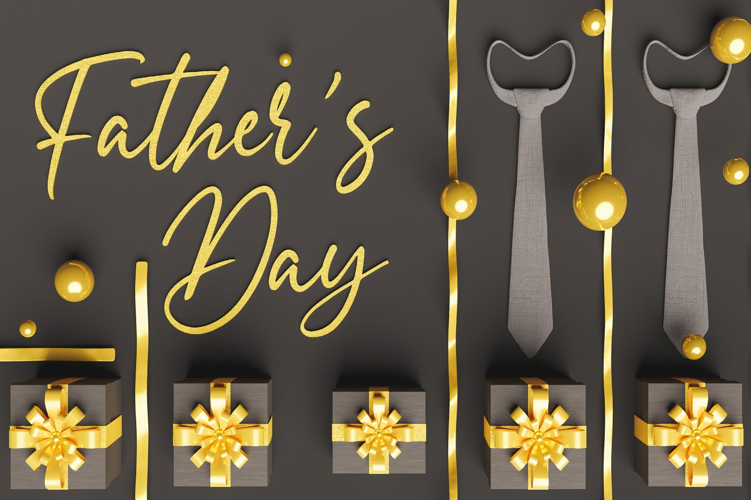 Happy Fathers Day Backdrop Chic Gift Box Tie Customized Backdrop UK TWW4-83