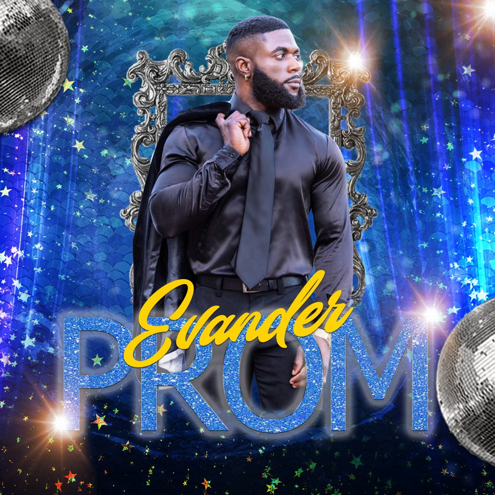 Prom Backdrops Elegant Blue Sparkle Customized Party Graduation Backdrop UK TWW5-44