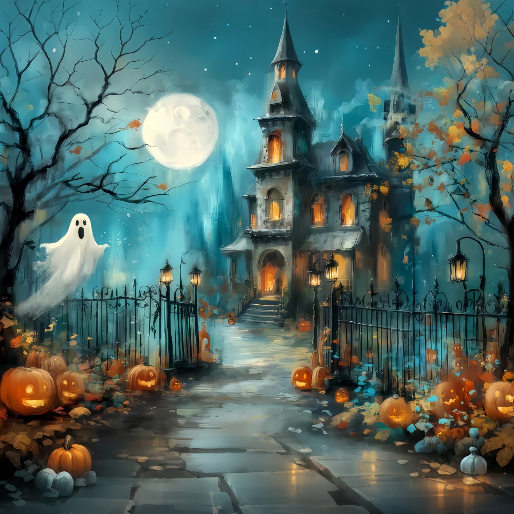Haunted Mansion Backdrop Haunted Mansion Ghostly Pathway Halloween Backdrop UK TWW510-11