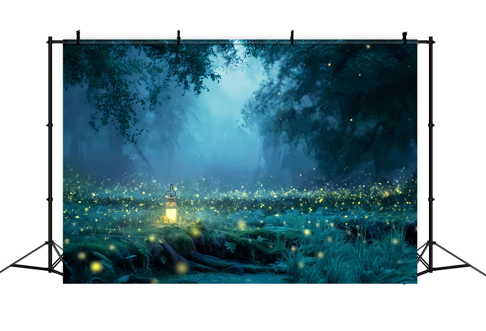 Haunted Forest Backdrop Enchanted Forest Firefly Light Halloween Photography Backdrop UK TWW510-39