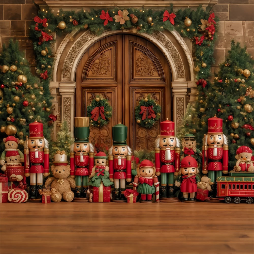 Nutcracker Backdrops Nutcracker Toy Soldier Display Christmas Backdrop Ideas UK TWW510-85