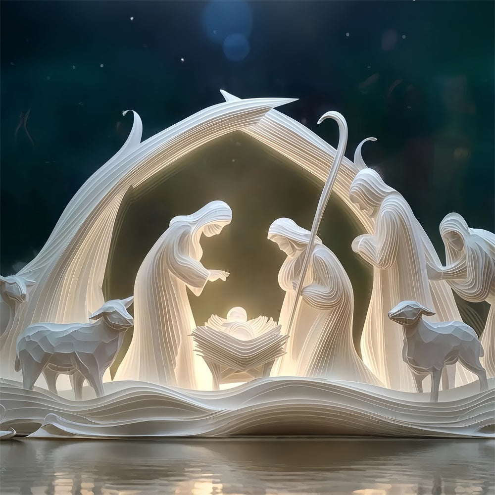 Nativity Backdrop Paper Sculpture Holy Nativity Christmas Backdrop UK TWW510-86