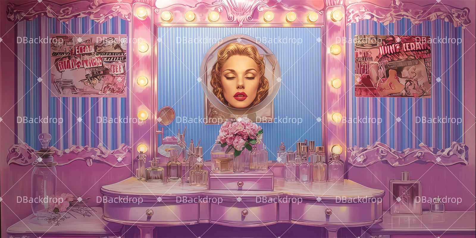 Stage Backdrops Peggy's Dressing Room Backdrop For Theater UK TWW511-T10