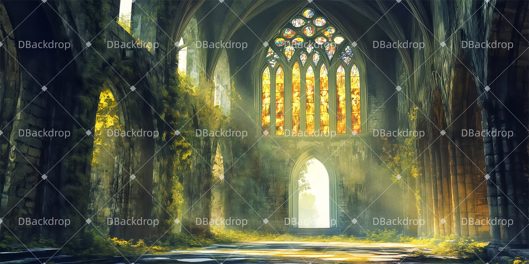 Church Stage Backdrops The Nonnberg Abbey Theater Backdrop UK TWW511-T122