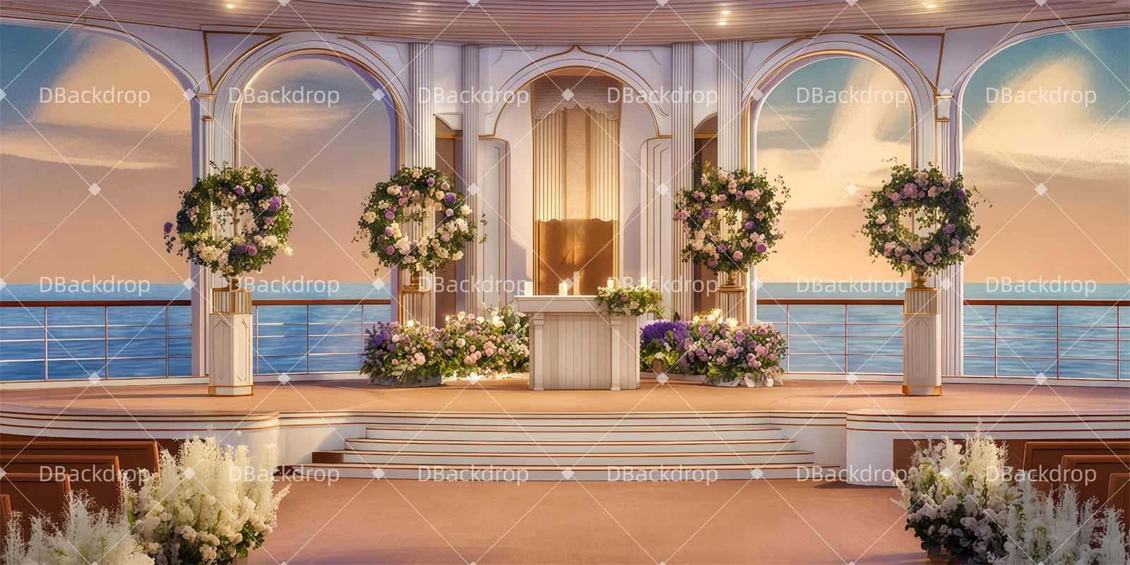 Dance Recital Backdrop Ship Chapel Theater Stage Backdrop UK TWW511-T28