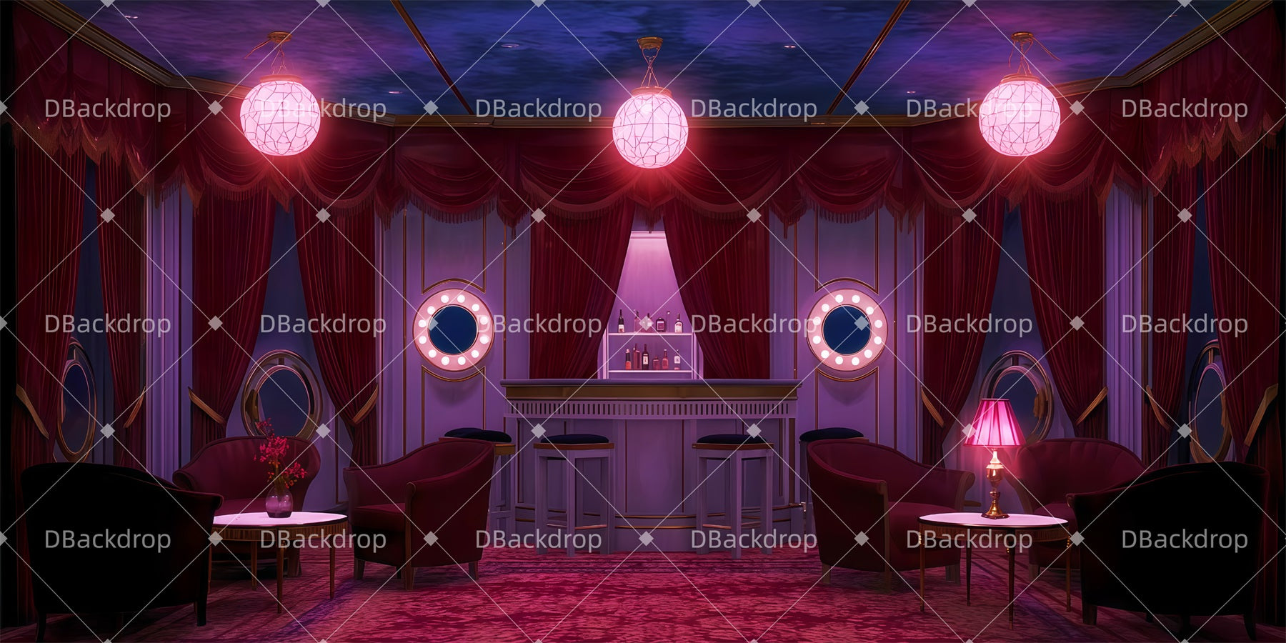 Theater Backdrop Cabin Bar Professional Stage Backdrops UK TWW511-T30