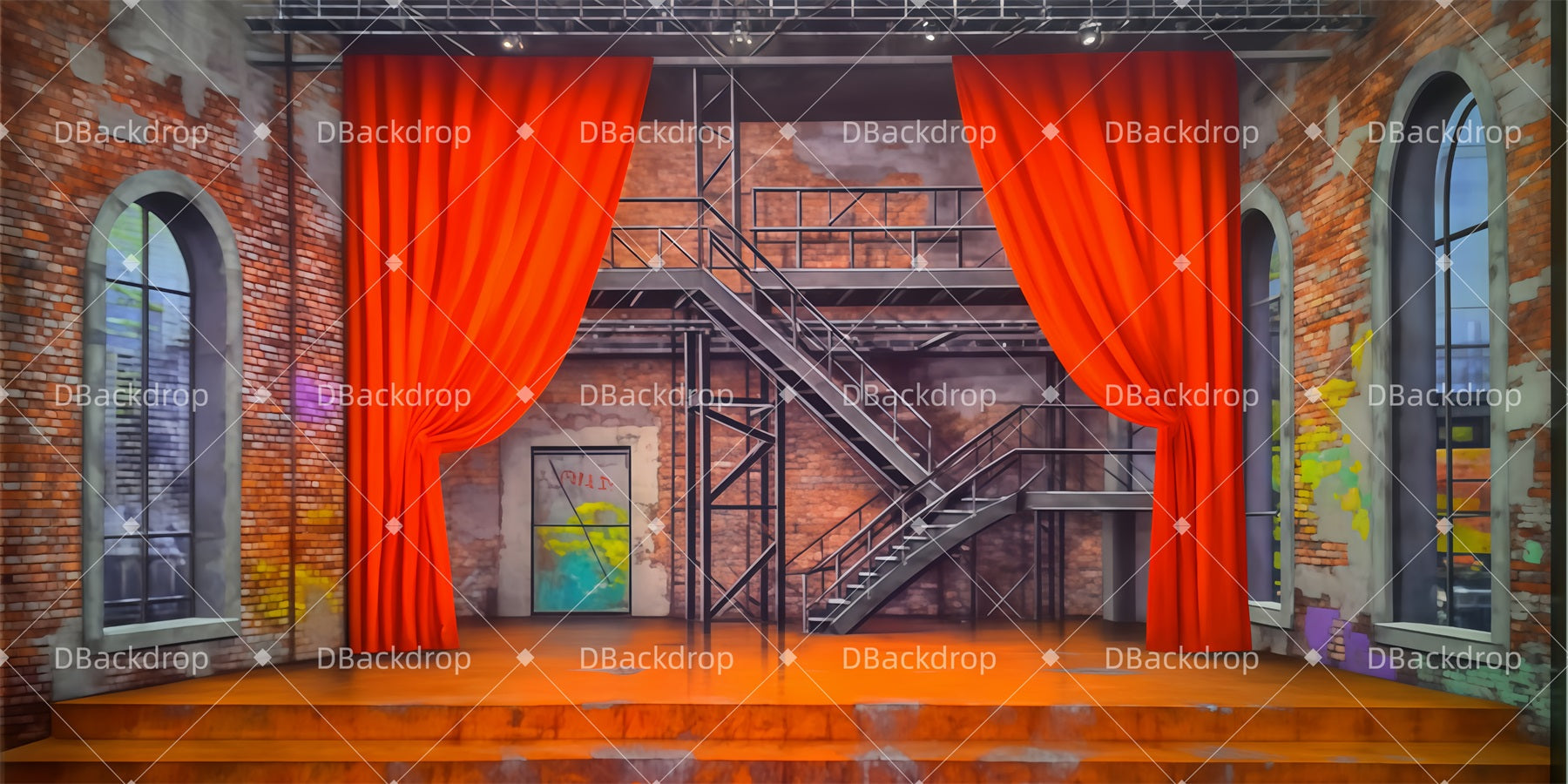 Musical Backdrops Theatre Rehearsal Stage Broadway Stage Backdrop UK TWW511-T3