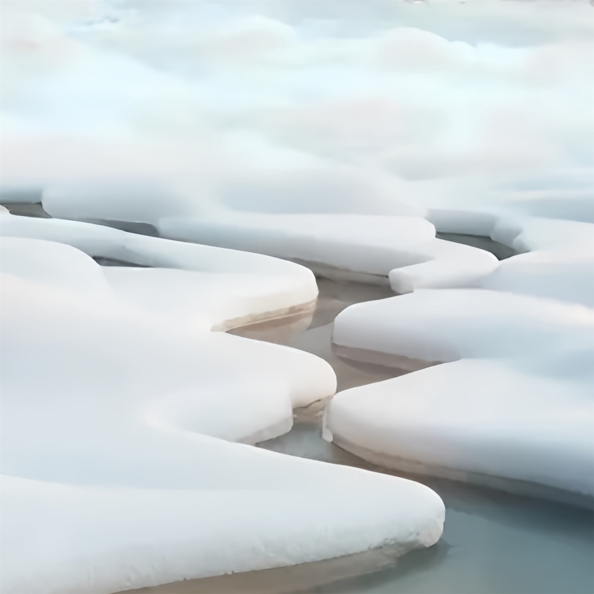 Snow Floor Backdrop Frozen River Ice Floor Backdrop UK TWW57-38