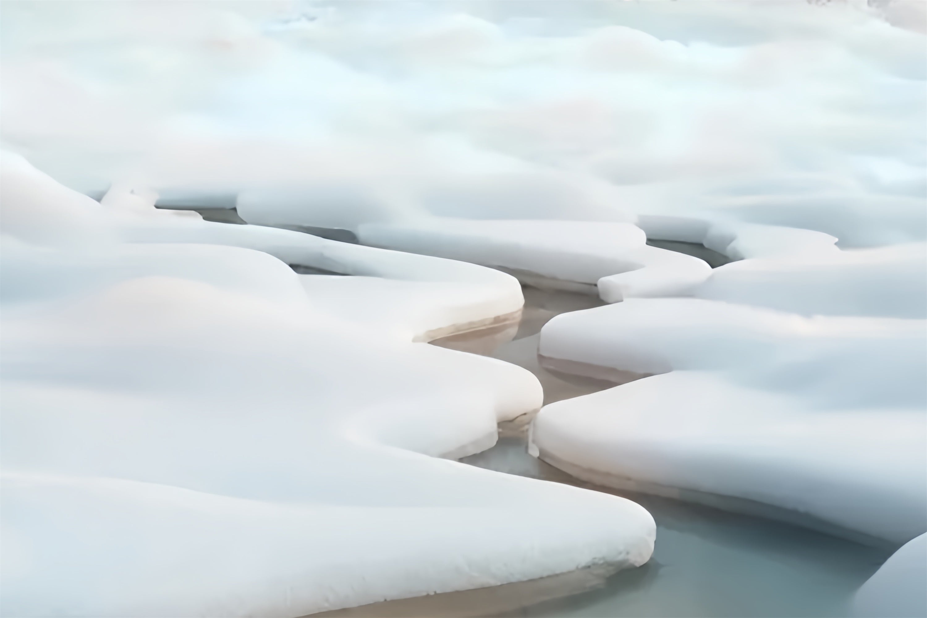 Snow Floor Backdrop Frozen River Ice Floor Backdrop UK TWW57-38