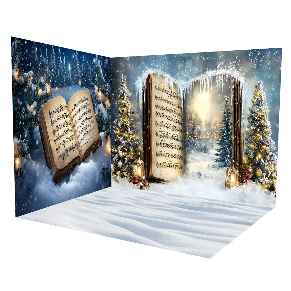 Christmas Backdrop Magical Carol Book Backdrop Room Set UK TWW57-47
