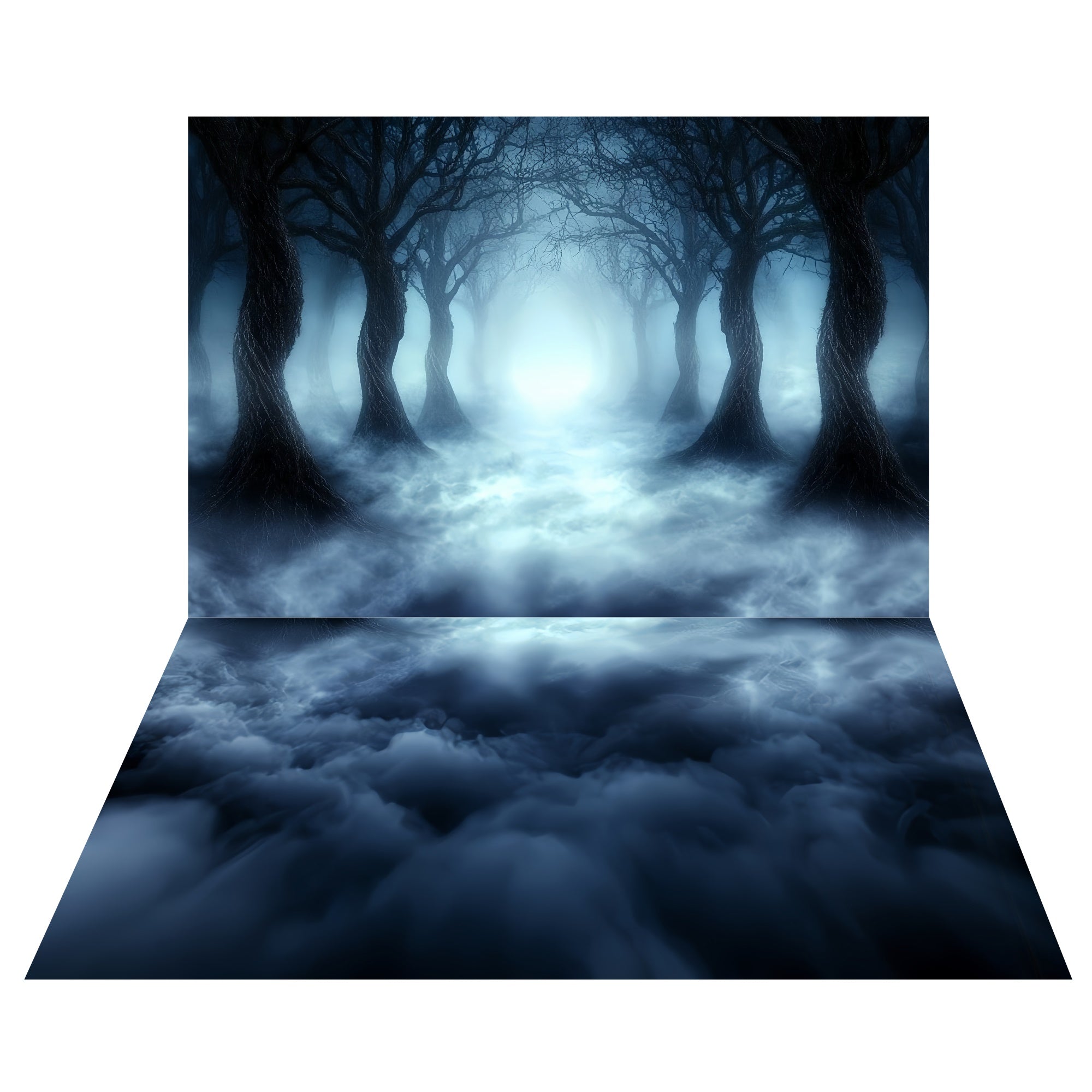 Foggy Forest Glow Backdrop+Phantom Mist Floor Backdrop UK TWW57-58