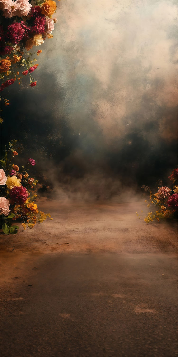 Vintage Studio Backdrop Baroque Misty Garden Sweep Backdrop UK TWW57-78