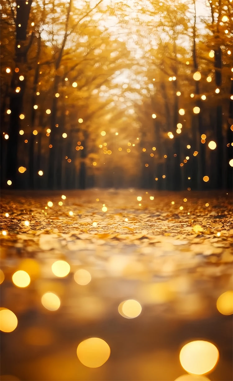 Fall Forest Sparkling Amber Trail Sweep Backdrop UK TWW57-86