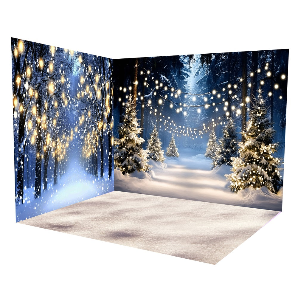 Winter Forest Backdrop Holiday Glow Path Backdrop Room Set UK TWW57-92