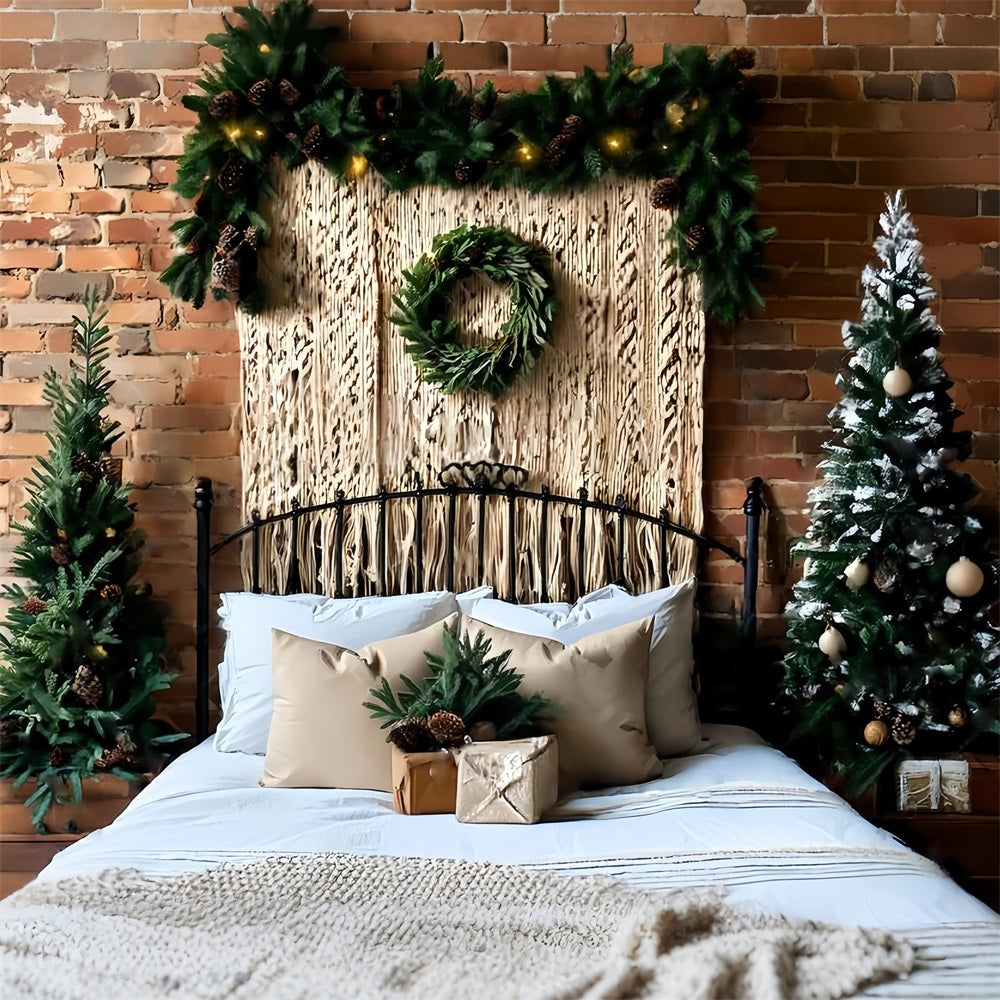 Headboard Backdrop Macrame Rustic Bed Christmas Backdrop for Photos UK TWW59-103