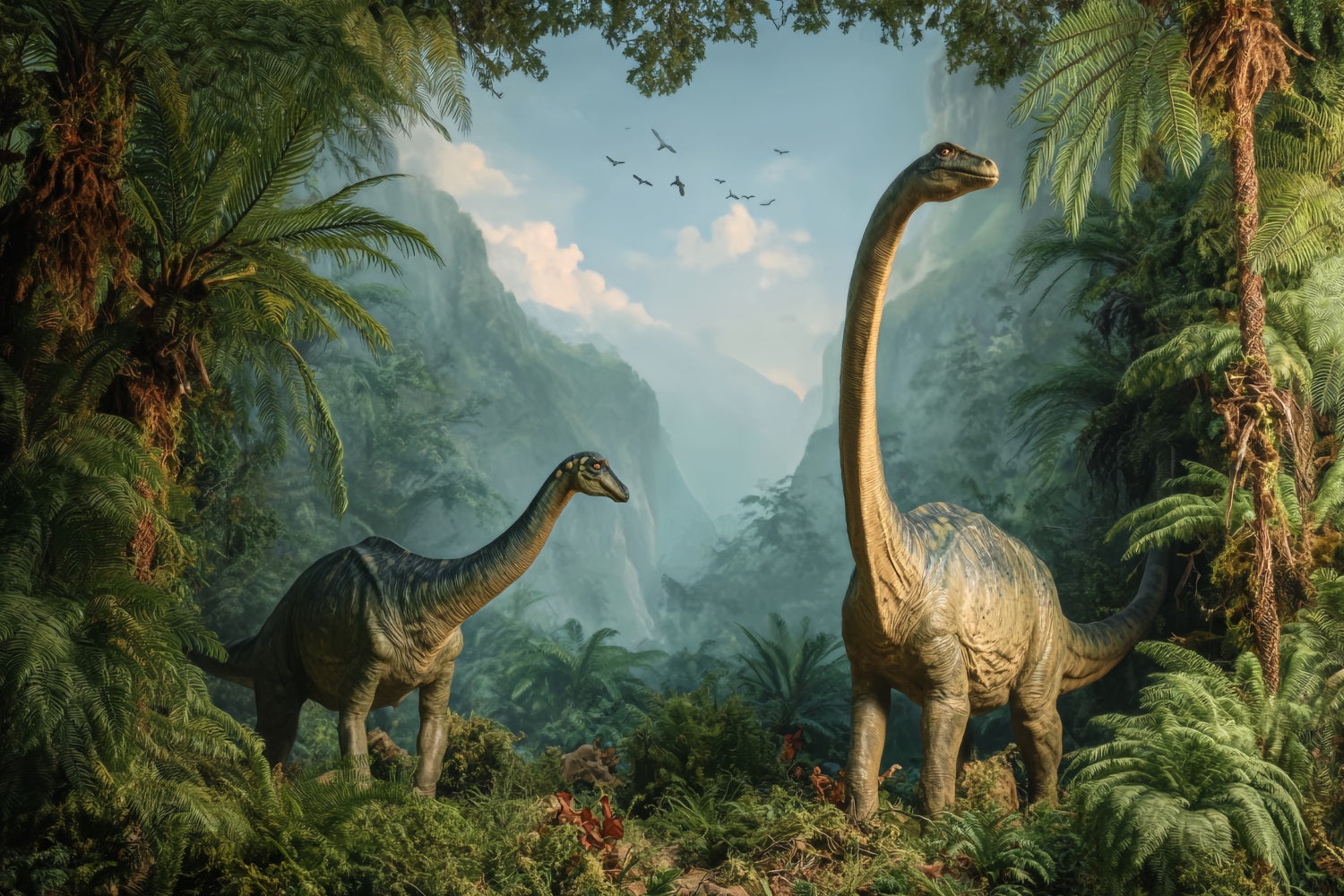 Rainforest Backdrop Jurassic Era Dinosaur Valley Forest Photo Backdrop UK TWW59-130