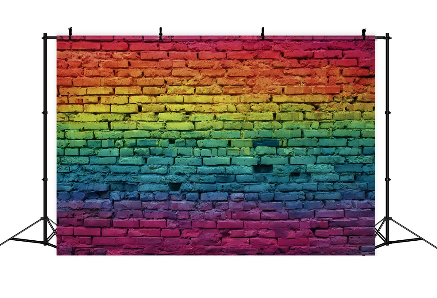 Brick Backdrop Vibrant Rainbow Gradient Wall Brick Backdrops UK TWW59-167