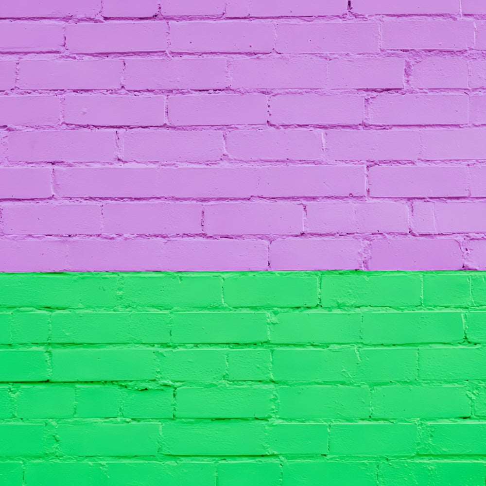 Brick Wall Backdrops Split Tone Purple Green Wall Brick Backdrop UK TWW59-174
