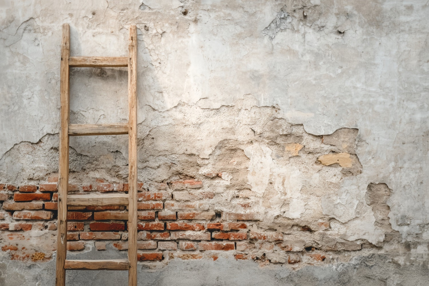 Brick Photography Backdrop Concrete Wall Wood Ladder Brick Backdrop UK TWW59-186