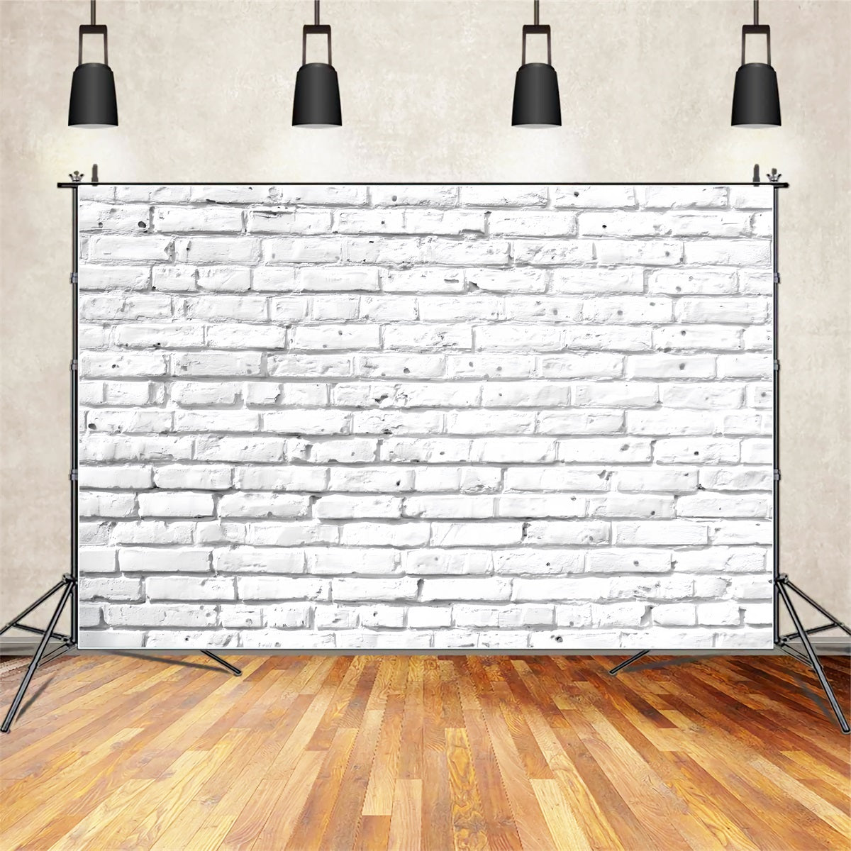 White Brick Backdrop Whitewashed Distressed Texture Brick Wall Backdrop UK TWW59-188