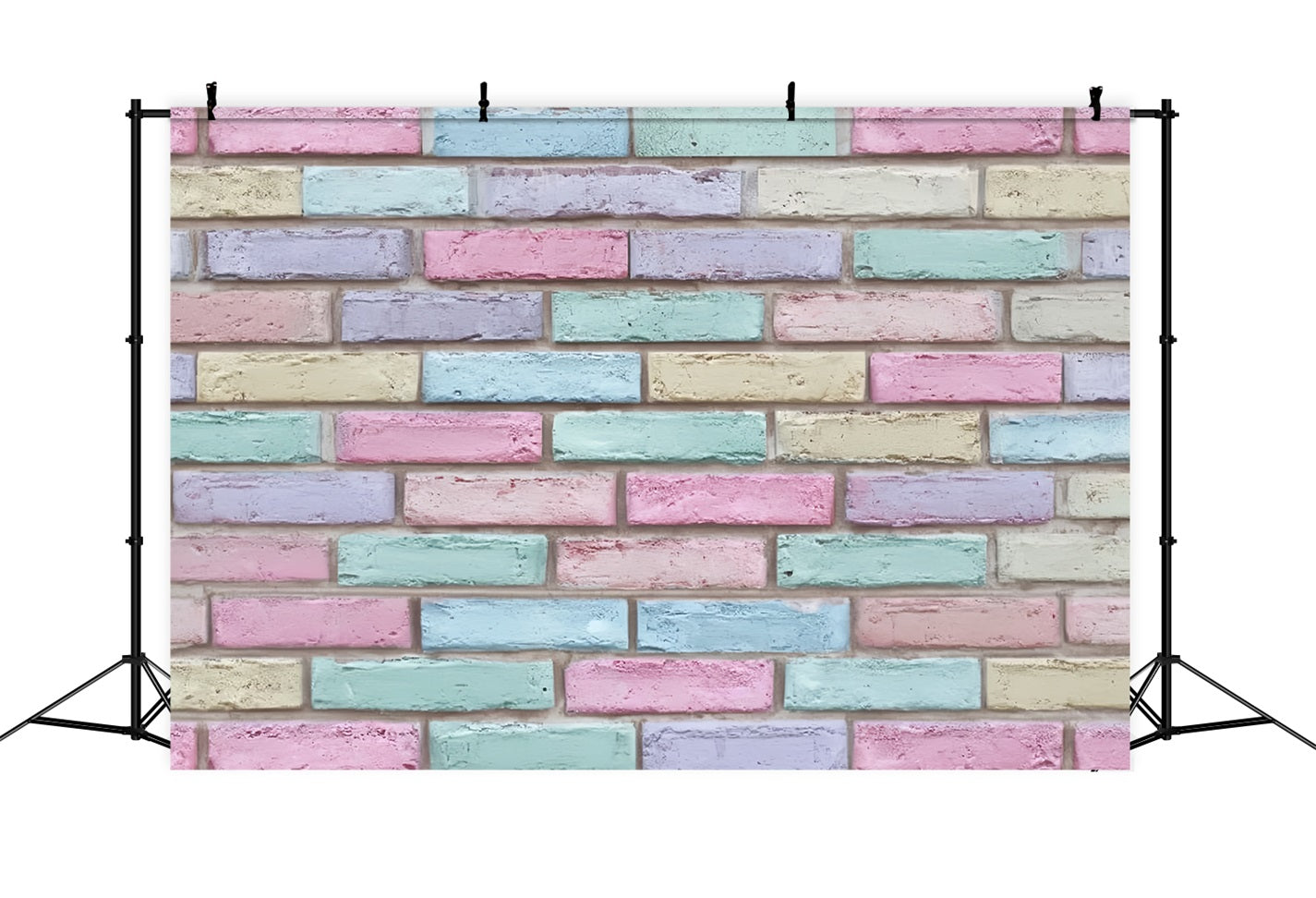 Brick Backdrop Pastel Multicolor Painted Wall Brick Photo Backdrop UK TWW59-189