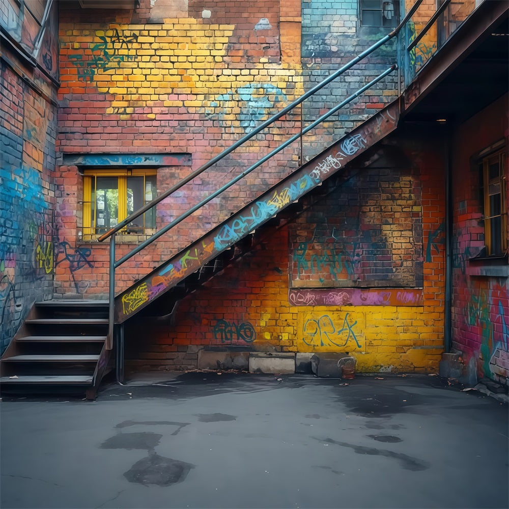 Brick Wall Backdrop Urban Graffiti Alley Brick Wall Brick Backdrop UK TWW59-190