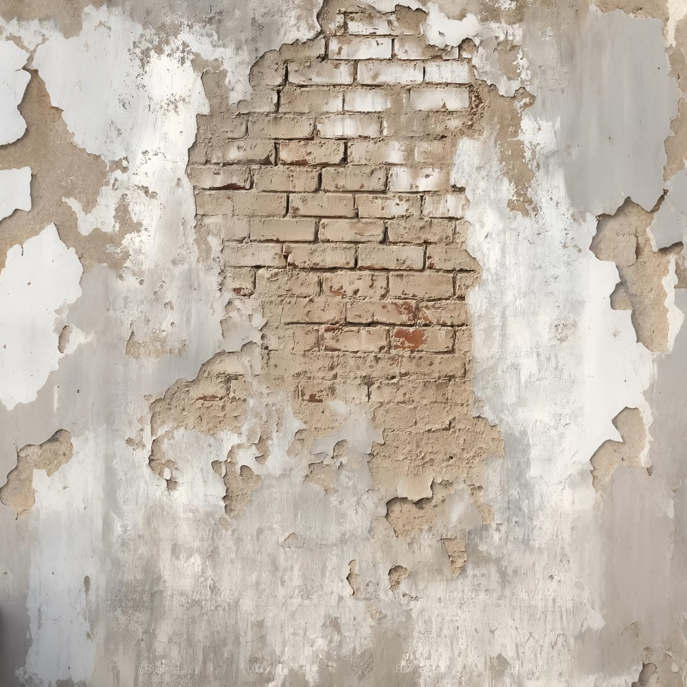Brick Photo Backdrop Aged Plaster Exposed Brickwork Brick Backdrop UK TWW59-191