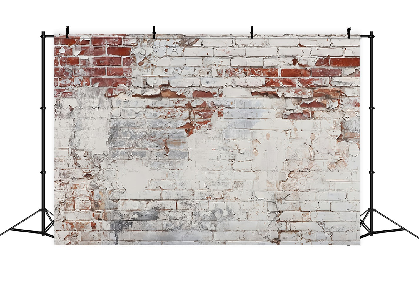 Brick Wall Photo Backdrop Peeling White Faded Brick Wall Brick Backdrop UK TWW59-192