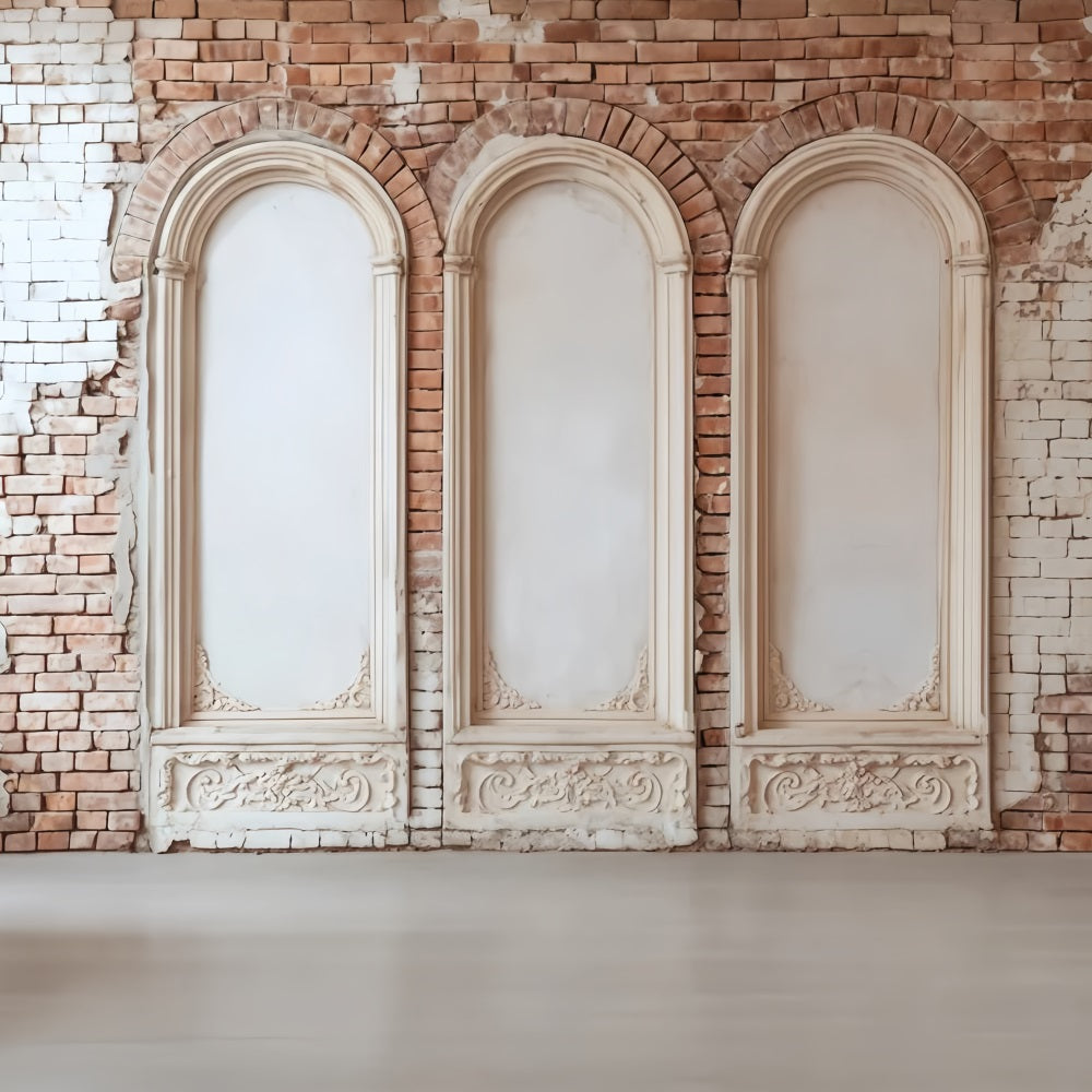 Brick Backdrops Vintage Arched Brick Panels Brick Wall Backdrops UK TWW59-205