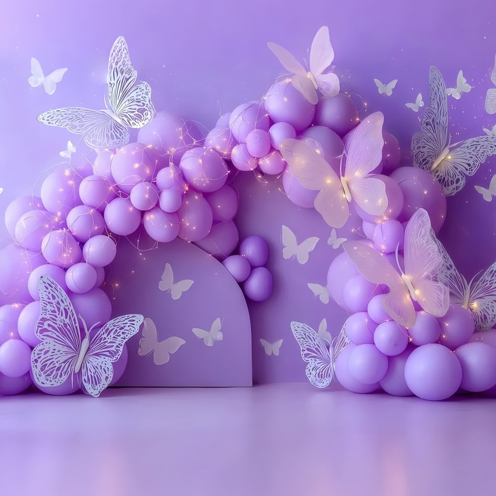 Cake Smash Backdrops Lavender Butterfly Balloon Dream Cake Photography Backdrops UK TWW59-224
